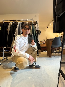 「アイテム（ピアス（片耳用））」を使った、Yusukeさん（メンズ・170cm）の秋コーディネート