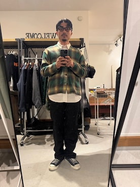 「アイテム（ピアス（片耳用））」を使った、Yusukeさん（メンズ・170cm）の秋コーディネート