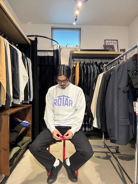 「アイテム（ピアス（片耳用））」を使った、Yusukeさん（メンズ・170cm）の秋コーディネート