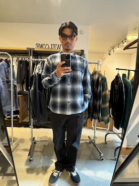 「アイテム（ピアス（片耳用））」を使った、Yusukeさん（メンズ・170cm）の秋コーディネート