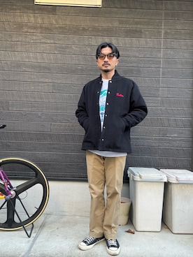 「VIVIFY（ビビファイ）のアイテム」を使った、Yusukeさん（メンズ・170cm）の冬コーディネート