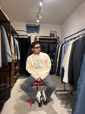 「アイテム（ピアス（片耳用））」を使った、Yusukeさん（メンズ・170cm）の秋コーディネート