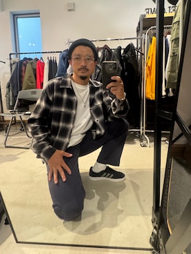 「アイテム（ソックス/靴下）」を使った、Yusukeさん（メンズ・170cm）の秋コーディネート