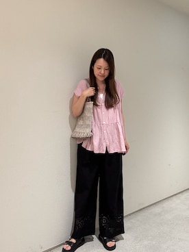 「ロングヘア」｜erikaさん（レディース・153cm）の春コーディネート