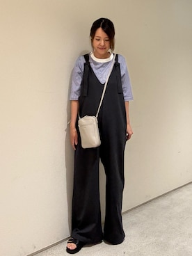 「アイテム（サロペット/オーバーオール）」を使った、erikaさん（レディース・153cm）の夏コーディネート