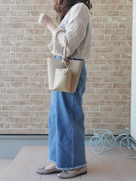 「AGOSTO（アゴスト）のアイテム」を使った、あねもねさん（レディース・153cm）の春コーディネート
