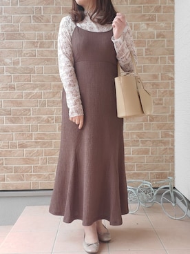 「AGOSTO（アゴスト）のアイテム」を使った、あねもねさん（レディース・153cm）の春コーディネート