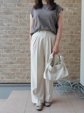 「AGOSTO（アゴスト）のアイテム」を使った、あねもねさん（レディース・153cm）の夏コーディネート
