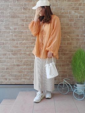 「chocomee（チョコミー）のアイテム」を使った、あねもねさん（レディース・153cm）の秋コーディネート