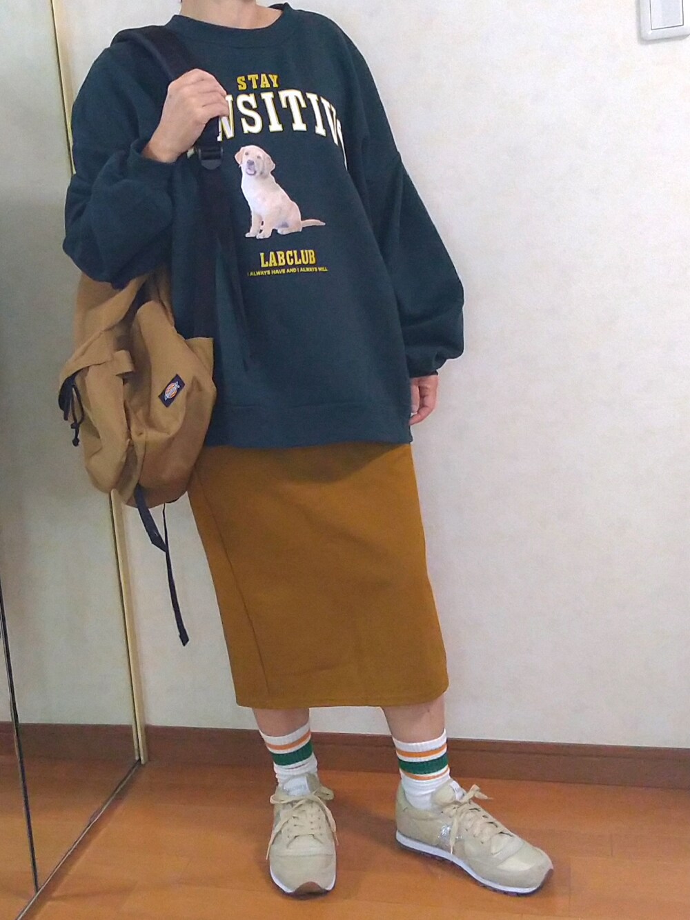 「小柄、秋コーデ」｜「GUのアイテム（スカート、イエロー系）」を使った、cocomil2020さん（レディース・148cm）の秋コーディネートの1枚目の写真