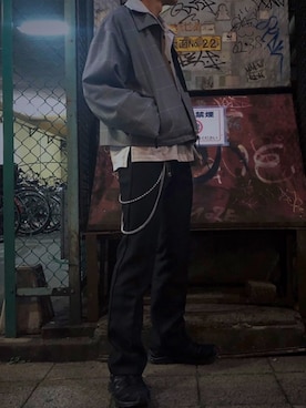 「RYO TAKASHIMA（リョウタカシマ）のアイテム（カバーオール）」を使った、q83msさん（メンズ・173cm）の秋コーディネート
