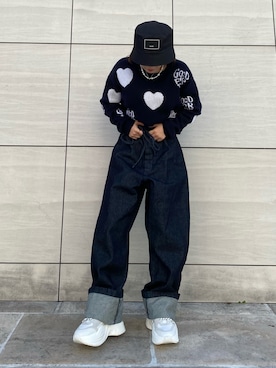 「WHITELAND（ホワイトランド）のアイテム（帽子）」を使った、じゅりさん（レディース・148cm）の冬コーディネート