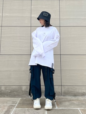 「WHITELAND（ホワイトランド）のアイテム（帽子）」を使った、じゅりさん（レディース・148cm）の冬コーディネート