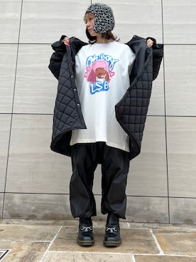 「little sunny bite」｜「アイテム（ブルゾン）」を使った、じゅりさん（レディース・148cm）の冬コーディネート