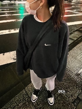 「学校」｜「アイテム（スウェットパンツ）」を使った、noaさん（レディース・157cm）の春コーディネート