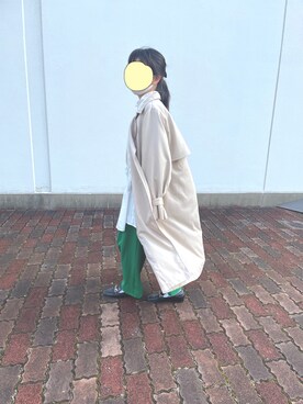 「RETRO GIRL（レトロガール）のアイテム（トレンチコート）」を使った、HAZUさん（レディース・150cm）の冬コーディネート