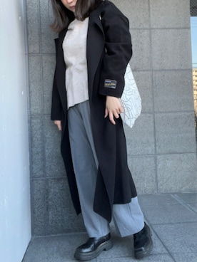 「classicalelf（クラシカルエルフ）のアイテム（チェスターコート）」を使った、iさん（レディース・162cm）の冬コーディネート