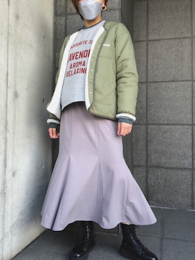 「CONVERSE（コンバース）のアイテム（ノーカラージャケット）」を使った、iさん（レディース・162cm）の春コーディネート
