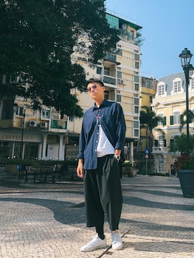 「blue」｜「アイテム（アナログ腕時計）」を使った、fio____ さん（メンズ・180cm）の春コーディネート