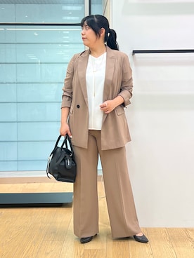「INDIVI（インディヴィ）のアイテム」を使った、shimaさん（レディース・156cm）の秋コーディネート