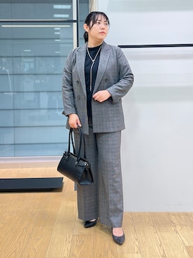 「INDIVI（インディヴィ）のアイテム」を使った、shimaさん（レディース・156cm）の秋コーディネート