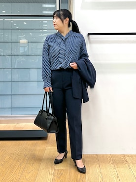 「INDIVI（インディヴィ）のアイテム」を使った、shimaさん（レディース・156cm）の秋コーディネート