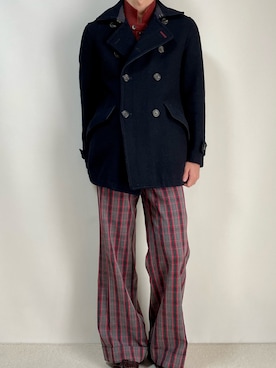 「Paul Smith COLLECTION（ポールスミスコレクション）のアイテム（ピーコート）」を使った、shirotori46さん（メンズ・176cm）の冬コーディネート