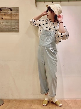 「Samansa Mos2（サマンサ モスモス）のセパレートサンダル（サンダル）」を使った、やぎさん（レディース・162cm）の春コーディネート