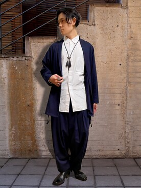 ノーカラージャケットを使った フォーマル のメンズ人気ファッションコーディネート Wear