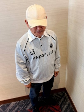 「ANDGEEBEE（アンジービー）のアイテム」を使った、宮島 智己さん（メンズ・156cm）の秋コーディネート