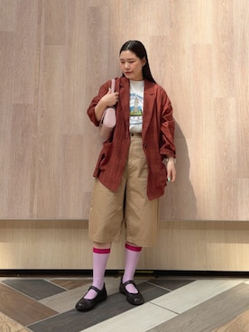 「SHIPS any（シップス エニィ）のアイテム」を使った、松尾さん（レディース・154cm）の春コーディネート