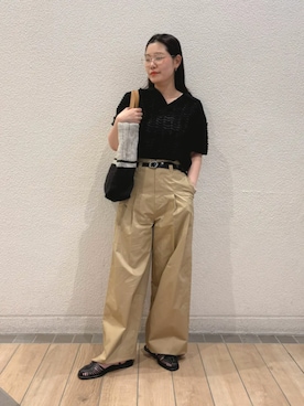 「TARANGO（タランゴ）のアイテム」を使った、松尾さん（レディース・154cm）の春コーディネート