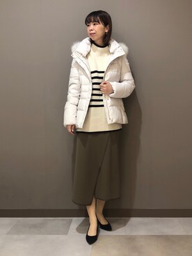 「160cm」｜「アイテム（ダウンジャケット/コート）」を使った、CHIAさん（レディース・160cm）の秋コーディネート