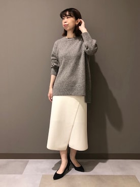「ラップスカート」｜「アイテム（その他）」を使った、CHIAさん（レディース・160cm）の冬コーディネート