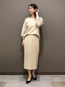 「袖ボリューム」｜「アイテム（その他）」を使った、CHIAさん（レディース・160cm）の秋コーディネート
