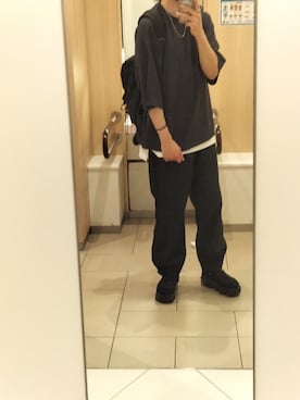 「H&M（エイチ・アンド・エム）のアイテム（ブレスレット）」を使った、おーくんさん（メンズ・183cm）の夏コーディネート