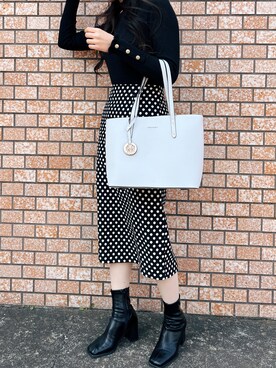 「RANDA」｜「アイテム（ブーツ）」を使った、NiNiさん（レディース・168cm）の春コーディネート
