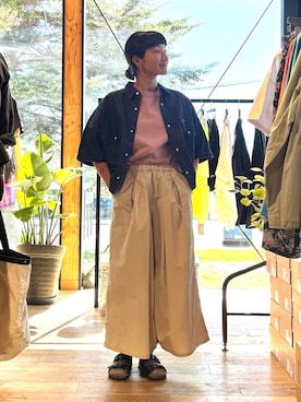 「Wrangler（ラングラー）のアイテム」を使った、いづみさん（レディース・163cm）の夏コーディネート