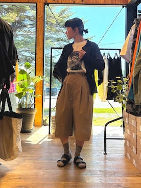 「EKAL（エカル）のアイテム」を使った、いづみさん（レディース・163cm）の夏コーディネート