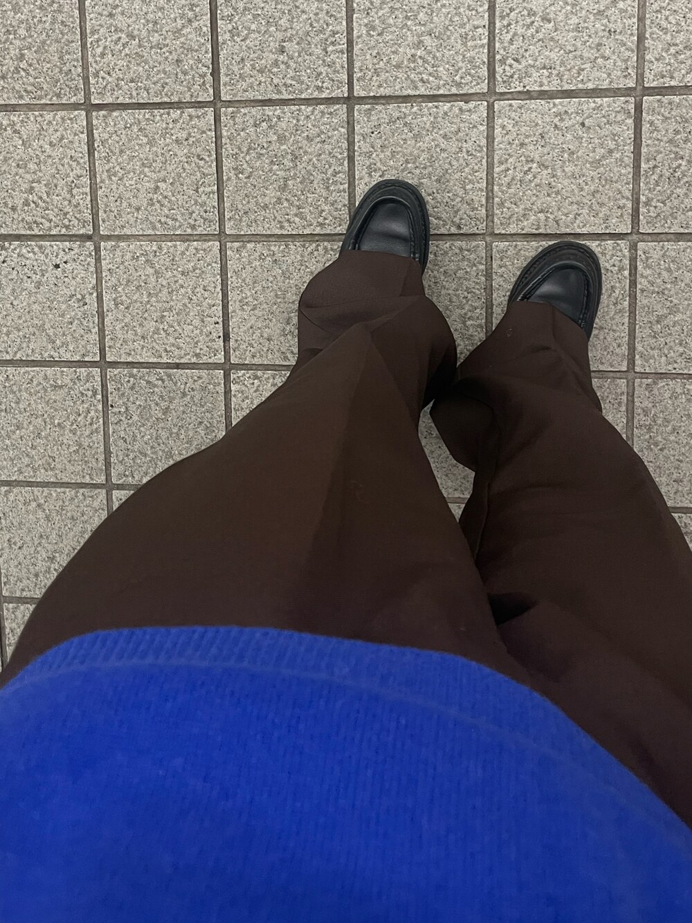 「古着、used、Paraboot、パラブーツ、ミカエル」｜「VINTAGEのアイテム（スラックス、ブラウン系）」を使った、sawaさん（レディース・160cm）の秋コーディネートの1枚目の写真