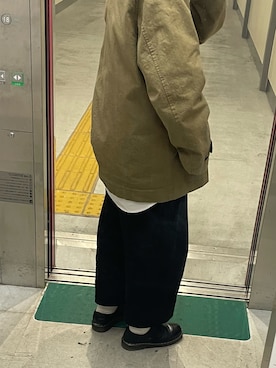 「MHL.（エムエイチエル）のアイテム（ジャケット/アウター）」を使った、sawaさん（レディース・160cm）の春コーディネート