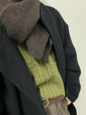 「ONE fifth（ワンフィフス）のアイテム」を使った、sawaさん（レディース・160cm）の冬コーディネート