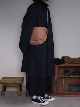 「古着女子」｜「アイテム（チェスターコート）」を使った、sawaさん（レディース・160cm）の冬コーディネート