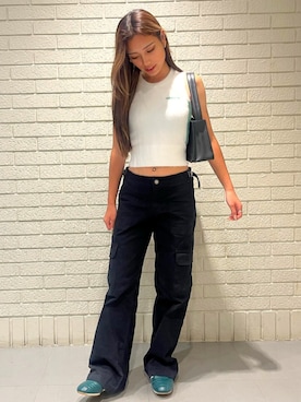 「アディダスオリジナルス」｜「アイテム（ショルダーバッグ）」を使った、Hinariさん（レディース・153cm）の夏コーディネート