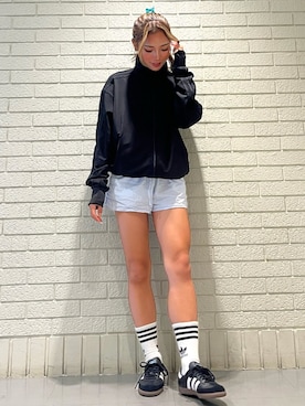 「アイテム（ジャージ）」を使った、Hinariさん（レディース・153cm）の夏コーディネート