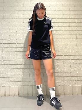 「アディダス」｜Hinariさん（レディース・153cm）の夏コーディネート