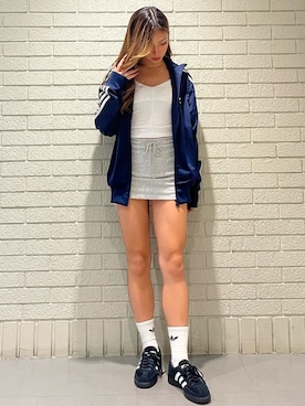 「アイテム（ジャージ）」を使った、Hinariさん（レディース・153cm）の秋コーディネート