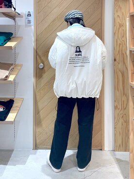 「リバーシブル」｜「アイテム（ハンチング/ベレー帽）」を使った、mikuさん（レディース・162cm）の秋コーディネート