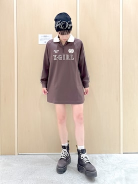 「X-girl（エックスガール）のアイテム」を使った、mikuさん（レディース・163cm）の夏コーディネート