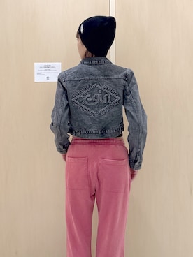 「アイテム（デニムジャケット）」を使った、mikuさん（レディース・163cm）の夏コーディネート